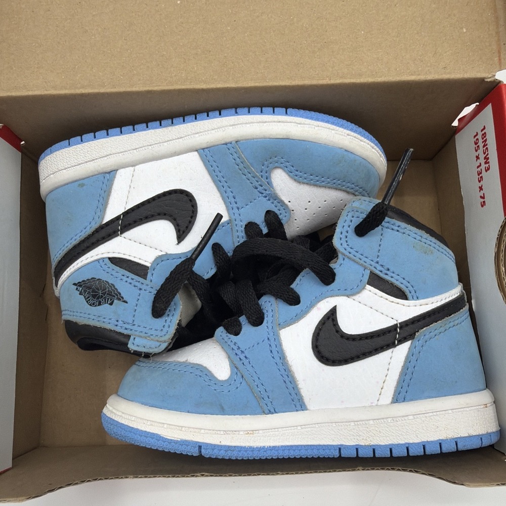 Jordan 1 High University‎ Blue Toddler AQ2665-134 Air Jordan Retro UNC 1s Sz 6C
